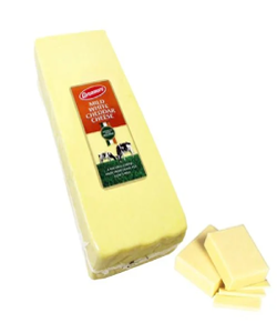 CHEDDAR CHEESE BLOCK WHITE